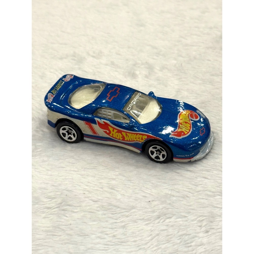 Hot Wheels 1992 Chevrolet Camaro Blue Race Car Diecast 1:64 Mattel Vintage
